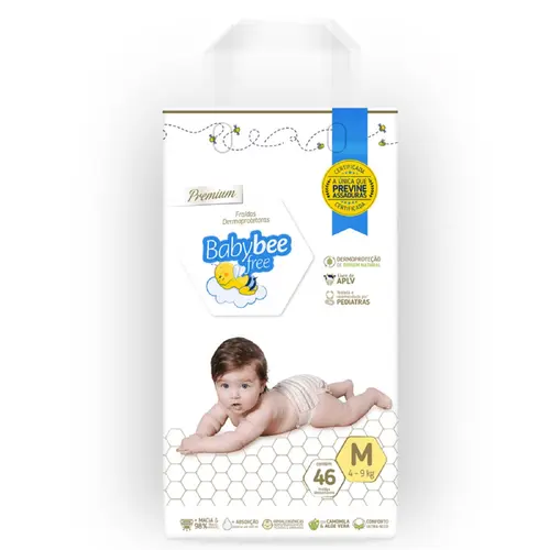 FRALDA BABYBEE FREE DERMOPROTETORA M 46 UNIDADES